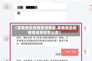 【其他地区疫情查询系统,其他地区疫情查询系统怎么查】