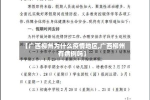 【广西柳州为什么疫情地区,广西柳州有病例吗】