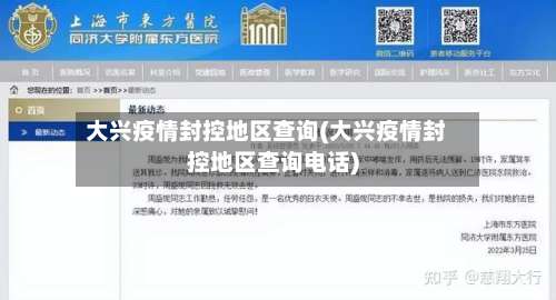 大兴疫情封控地区查询(大兴疫情封控地区查询电话)-第1张图片