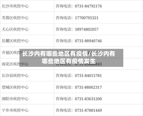 长沙内有哪些地区有疫情/长沙内有哪些地区有疫情发生-第1张图片