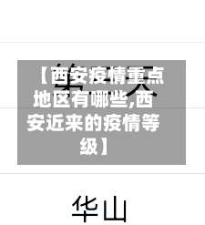 【西安疫情重点地区有哪些,西安近来的疫情等级】-第2张图片